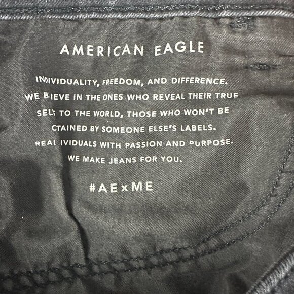 American Eagle Outfitters  Womens 30 The High Rise Jegging Black Cotton Stretch - Picture 6 of 9